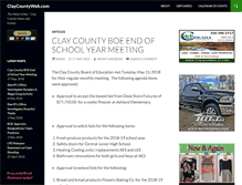 Tablet Screenshot of claycountyweb.com